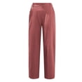thumbnail image 5 of Womens High Waist Cotton Linen Pants Solid Button Summer Comfy Lightweight Straight Long Pants Trousesr with Pockets, 5 of 5