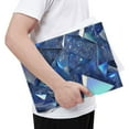 thumbnail image 4 of Pobuds Leather Laptop Sleeve, Padded Case, Thin Portable, Versatile Bag - Compatible with 13 inch laptops or MacBook Air Pro 13 inch 2016 or later - Horizontal, shiny, metallic blue, 4 of 5