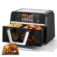 thumbnail image 2 of 10QT Dual Basket Air Fryer Oven, Digital Control, Clear-View Window, Versatile Air Fryer for Roasting, Baking, Reheating Healthy Meals, 2 of 10
