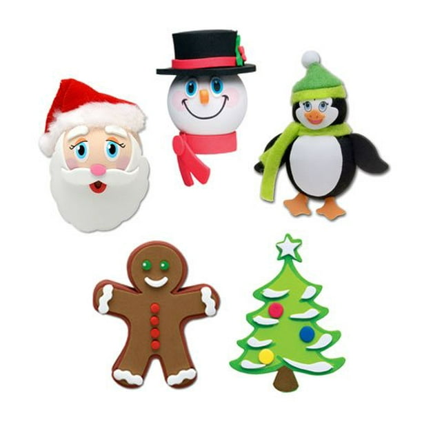 Tenna Tops 5 Piece Christmas Car Antenna Toppers / Desktop Bobble Buddy