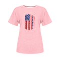 thumbnail image 4 of Pntutb Hauts Grande Taille Liquidation T-Shirt à Manches Courtes à Col Rond pour Femmes avec Imprimé de Drapeau à la Mode Rabais, 4 of 4