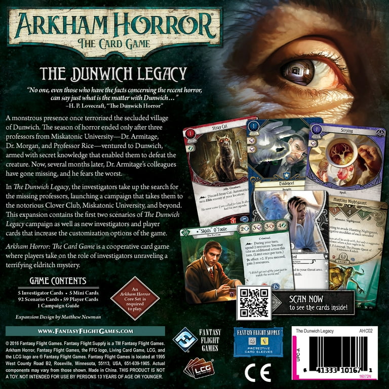 arkham horror the card game the dunwich legacy expansion Arkham Horror: the Dunwich Legacy Expansion Cooperative Card Game for Ages  14 and up, from Asmodee