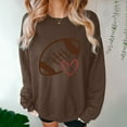 thumbnail image 6 of Jinhomg Football Sweatshirt for Women Oversized Comfy Graphic Pullover Casual Loose Fit Long Sleeve Crewneck Sweatshirts Daily Wear Fall Saving Coffee XL, 6 of 7