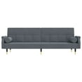 thumbnail image 2 of vidaXL Sofa Bed with Cushions Dark Grey Velvet, 2 of 5
