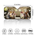 thumbnail image 2 of FORUDESIGNS Corgi Dog Print Car Windshield Sunshade, Heat UV Protection Visor, Foldable Auto Front Window Sun Shade for Small Sedans, Mini SUVs, Hatchbacks (57.1"×27.4"), 2 of 7
