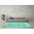 thumbnail image 3 of Ahgly Company Machine Washable Indoor Rectangle Persian Turquoise Blue Traditional Area Rugs, 8' x 10', 3 of 4
