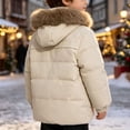 thumbnail image 5 of Guluxicc Unisex Kids Hooded Parka Heavyweight Insulated Mid-Length Winter Coats Jackets 5-12 Years, 5 of 6