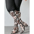 thumbnail image 5 of Women's Extra Wide Calf Knee High Boots True Wide Width Chunky Heeled Boot Comfortable Plus Size Tall Long Gogo Boots for Women., 5 of 6