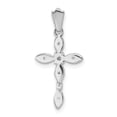 thumbnail image 3 of Real 14kt White Gold 1/20ct. Diamond Cross Pendant; for Adults and Teens; for Women and Men, 3 of 4