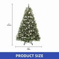 thumbnail image 4 of ModFusion 6ft Green Artificial Christmas Tree with Pine Cones, Pre-Lit 250 Warm LEDs, 11 Light Modes, 946 Branch Tips, Remote & Metal Stand, 4 of 10