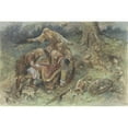 thumbnail image 3 of Charles Rochussen 14x11 Black Modern Framed Museum Art Print Titled - Wounded Adalbert is Carried Away (1824 - 1894), 3 of 5