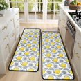 thumbnail image 4 of Kitchen Rugs Sets Of 2,Yellow Lemon Fruit Slices White Pattern Anti Fatigue Kitchen Mat Rugs Non Slip Washable,Decorative Kitchen Floor Mats for Kitchen,Sink,Laundry,17"x47"+17"x47", 4 of 5