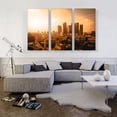 thumbnail image 2 of ARTCANVAS Los Angeles Glowing Sunset Canvas Art Print - Size: 60" x 40" (1.50" Deep) (3-Piece), 2 of 9