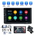 thumbnail image 4 of Car MP5 Player, 7" Touch Screen Double Din Car Stereo Audio Bluetooth MP5 Player USB FM Multimedia Radio Remote MP5 Player Compatible with Android/IOS Smartphone, with 4 LED Mini Backup Camera, 4 of 7