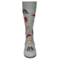 thumbnail image 2 of MeMoi Men's Firefighter Bamboo Crew Socks - Mens - Male, 10-13, Med Gray Heather, 2 of 4