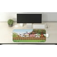 thumbnail image 2 of Cartoon Computer Mouse Pad, Composition Farm Animals on Fence Comic Mascots Dog Cow Horse Kids Design, Rectangle Non-Slip Rubber Mousepad Large, 31" x 12" Gaming Size, Multicolor, by Ambesonne, 2 of 2