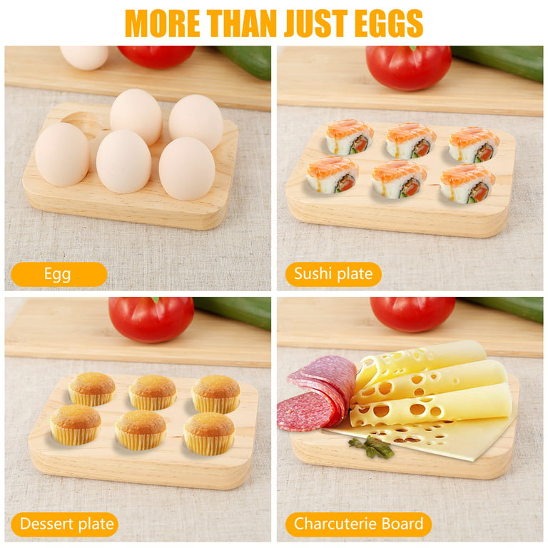 Wooden egg holder tray  Egg Display Stand for Countertop