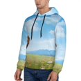 thumbnail image 3 of Salouo Cow Grazing Nature Pattern Men's Fall Hoodie Sweatshirt,Sport Hoodie with Pockets for Men Pullover Casual Hooded Sweatshirt-4X-Large, 3 of 7