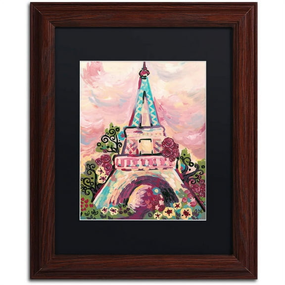 Trademark Fine Art "Lumiere De La Ville" Canvas Art by Natasha Wescoat, Black Matte, Wood Frame