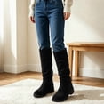 thumbnail image 2 of SERTGUTR Girls Slouch Knee High Boots, Pull On Tall Riding Boots with Low Heel, Soft Faux Suede Casual Shoes, Everyday School Party Fall Winter Boots(9-9.5 Years,31), 2 of 8