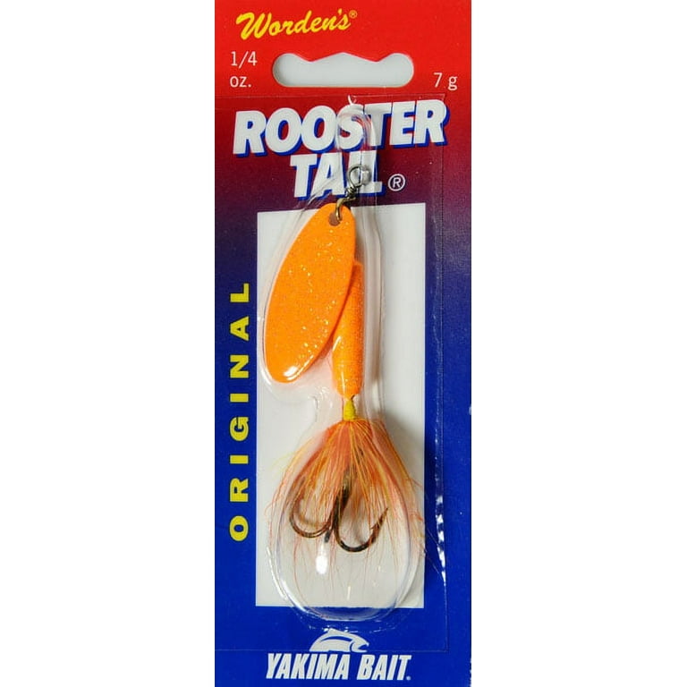 Rooster Tail 1/4 oz, Glitter Orange