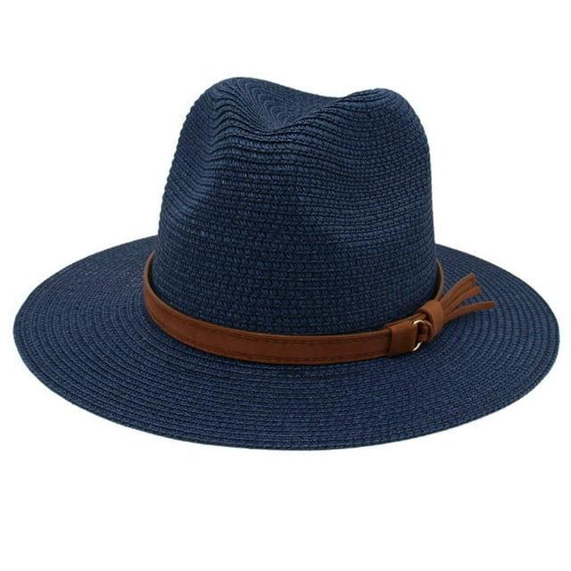 Panama Hat Straw Weaving UV Protection Men Women Foldable Anti Sun Cap for Beach