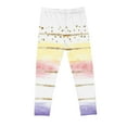 thumbnail image 5 of Odeerbi Kids Girls Leggings Tie-dye Stretchy Tights Pants Gradient Printed Pants High Waist Stretchy Soft Tights Kids Summer School Wearing Yellow, 5 of 5