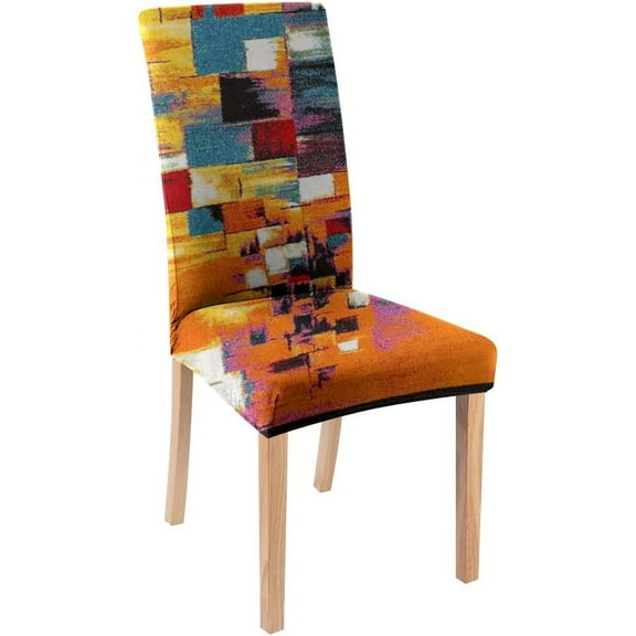 Boho Red Blue Chair Covers Dining Chair Cover Modern Abstract Stretch Dining Chair Slipcover Removable Washable Kitchen Chair Cover Parson Chair Covers for Living Room Dining Room Set of 6