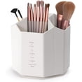 thumbnail image 1 of Organizador de Brochas de Maquillaje, Portalápices Giratorio 360° (Blanco), 1 of 4