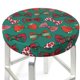 thumbnail image 3 of Balery red and green bow tie Fundas de asiento para taburete de bar redondo de tela de terciopelo ajustables que protegen de arañazos y manchas para sillas de 14 a 17 pulgadas.-12 inch, 3 of 7