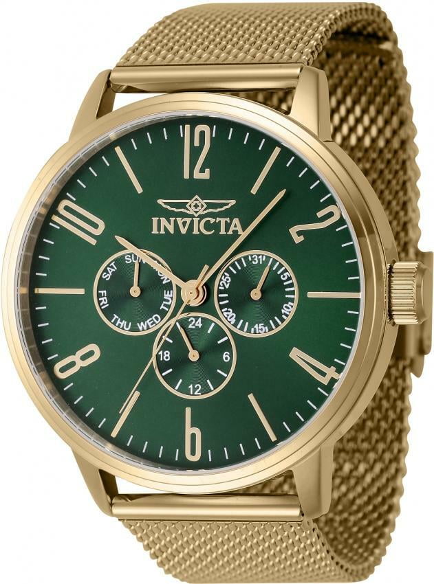 時計 V. Whiskey (Natural) | 22mm/20mm | SHORT Invicta Men's 4743 Wildflower Diamond Chrono 18K Gold Plated Ss