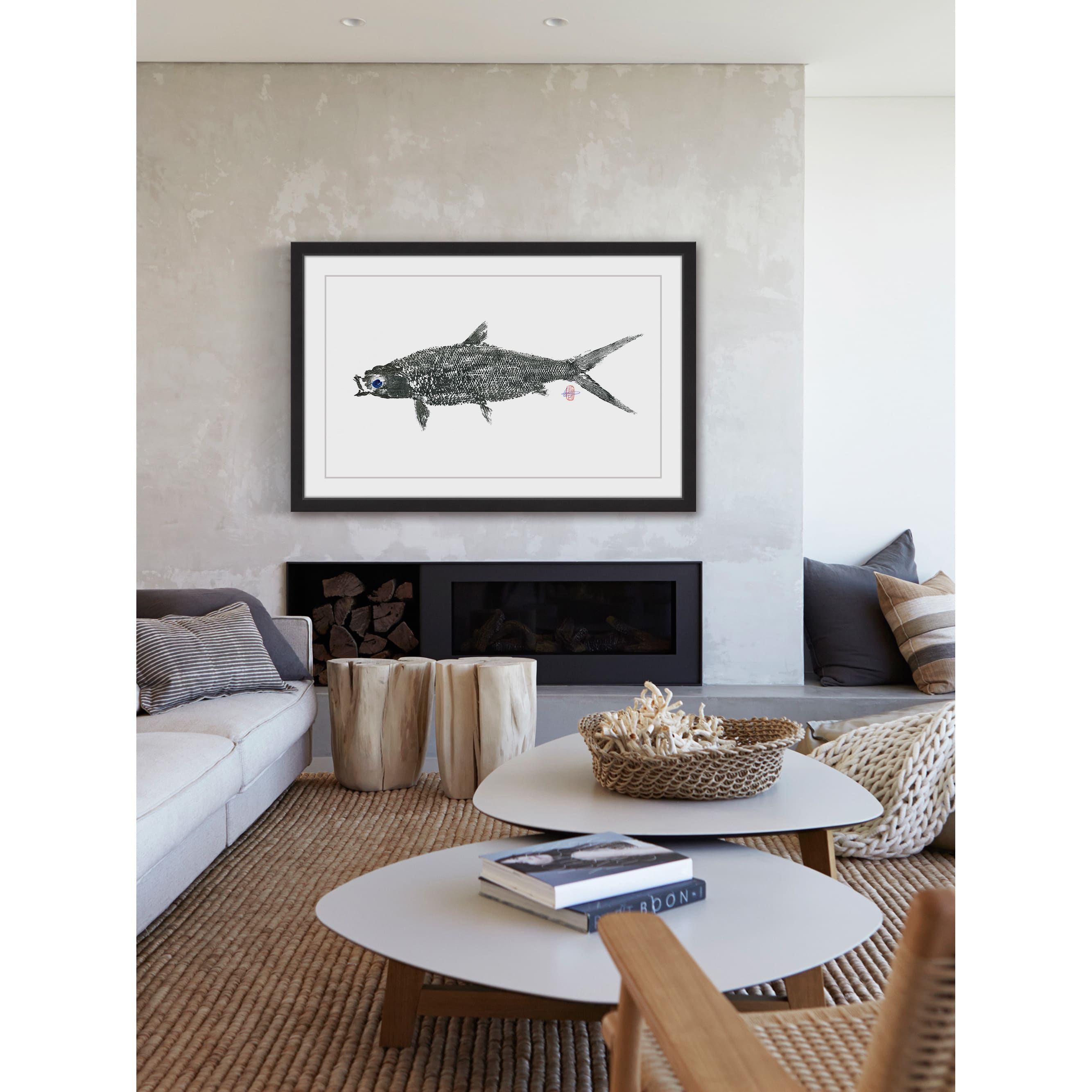Marmont Hill 'Milk Fish' Framed Painting Print