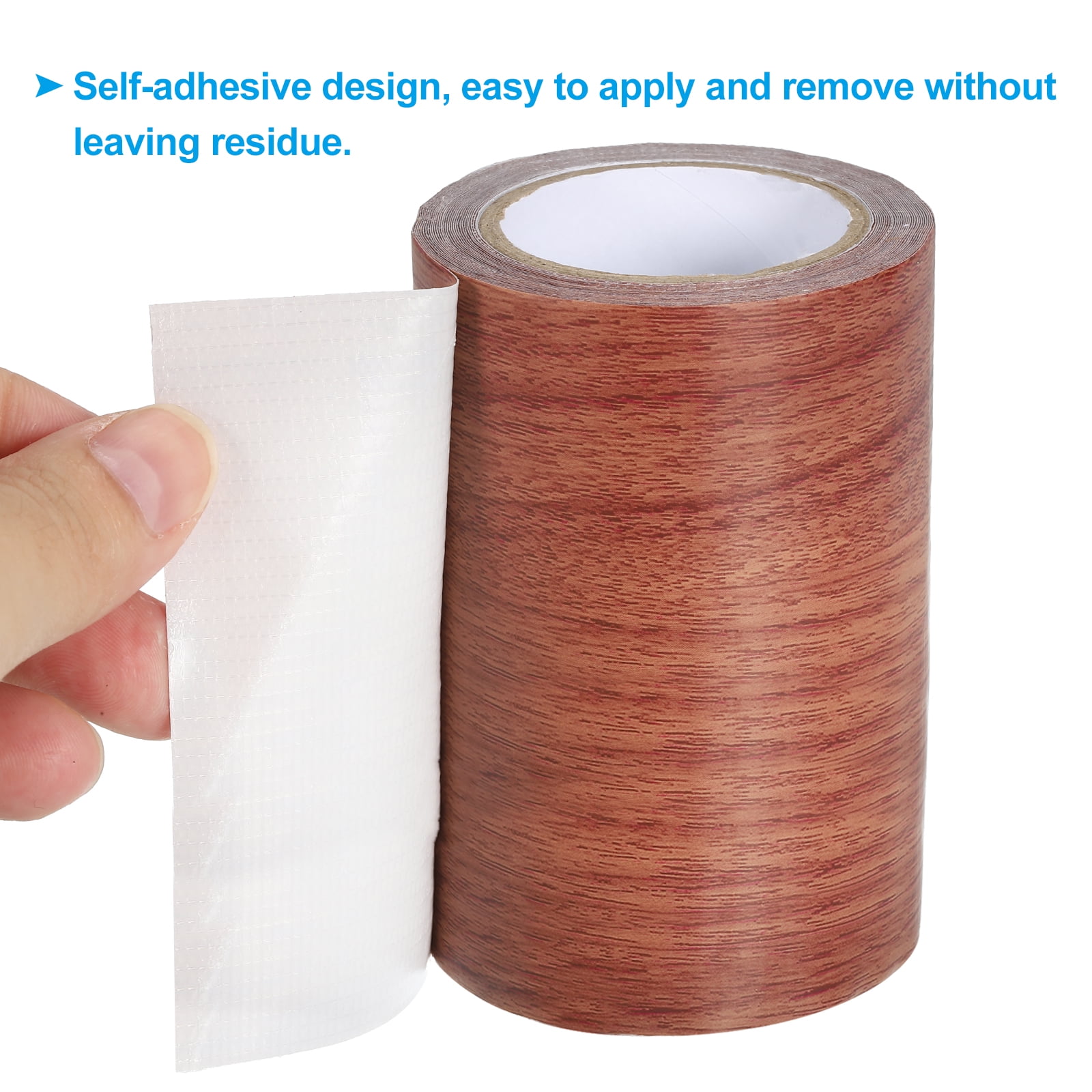 Unique Bargains Wood Grain Self Adhesive Repair Tape Realistic Patch Red Oak
