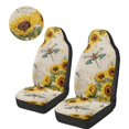 thumbnail image 3 of Uorisanigo Car Seat Covers 2pc Set Dragonfly Sunflower High Back Vehicle Front Seat Cover Soft Fluffy Furry Saddle Blanket Elastic Back, fit Most Vehicles, Automotive Interior Accessories, 3 of 7
