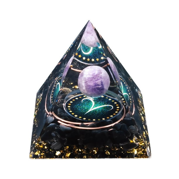 Btafrte Pirámide Obsidiana Cristales Curativos Piedras Meditación Reiki Chakra (Aries)
