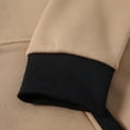 thumbnail image 5 of hoksml Men's Full Zip Hooded Sweatshirt, Contrast Trim Drawstring Hoodie Jacket with Kangaroo Pocket and Ribbed Cuffs, Casual Long Sleeve Outerwear, 5 of 8