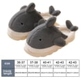 thumbnail image 4 of Pantuflas Divertidas De Algodón Con Tiburón Cute Shark Home Zapatos de felpa Cómoda zapatilla de algodón cálida y peluda (Gris 42 43), 4 of 8