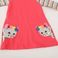 thumbnail image 4 of Popshion Toddler Baby Girls Cotton Long Sleeve Dresses Casual Cat Dress, Size 2T-7Y, 4 of 7