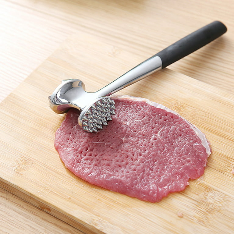 VerPetridure Knock Meat Hammer Steak Hammer Steak Hammer Alloy Rib Breaker  Tender Meat Double-Sided Meat Hammer
