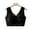 Black, variant on Women'S Bra Wide Shoulder Strap Without Underwire Bra Soft Everyday Bras With Sheer Lace Flower