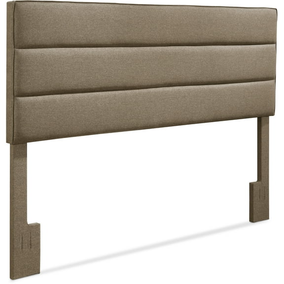 Serta Palisades Tufted Upholstered King Size Adjustable Headboard, Light Brown