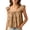 Khaki, variant on Summer Tops for Women Casual Square Neck Short Sleeve Pullover Comfy Loose Solid Basic Fashion Blouse, Wine XXL