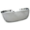 thumbnail image 3 of JX RACING Compatible with GMC Yukon XL Denali 1500 2500 2007-2014 Front Upper Lower Grille and Hood Molding Trim Mesh Style Chrome Set 3PCS, 3 of 11