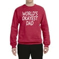 thumbnail image 2 of Wild Bobby,World's Okayest Dad Gift, Father's Day, Unisex Crewneck Graphic Sweatshirt, Vintage Heather Red, Medium, 2 of 3