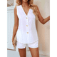 thumbnail image 4 of Conjuntos de 2 Piezas para Vacaciones de Verano para Mujer, para Playa, Viajes, Cruceros, Resorts, Camisetas Sin Mangas y Pantalones Cortos Casuales, Color , Talla S, 4 of 10