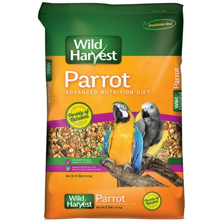 Wild Harvest Parrot Advanced Nutrition Diet Dry Bird Food, 8 (Best Food For Amazon Parrots)