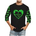 thumbnail image 1 of Amzcrzy Sudadera Para Hombre, Moda Para Hombre, Estampado, Cuello Redondo, Informal, Manga 3/4, Blusas, Camisas, Tiempo Libre, Tops, Negro, L, 1 of 4