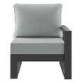 thumbnail image 2 of WestinTrends Montara Outdoor Patio HDPE Right Arm Facing Sectional Corner Chair with Patio Cushions, Gray/Light Gray, 2 of 15