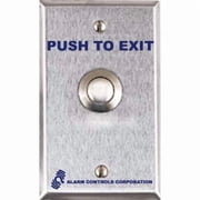 Alarm Controls TS-12 Vandal Resistant Request-to-Exit Station, 3/4 Push Button, Single Gang, 430 Stainless Steel