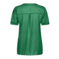thumbnail image 1 of Pompotops T-Shirt Décontracté Mode Col en V Couleur Unie Manches Courtes Ample pour Femmes, 1 of 4